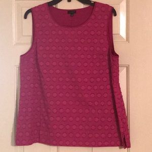 NWT Talbots Raspberry Sleeveless Top Sz 14
